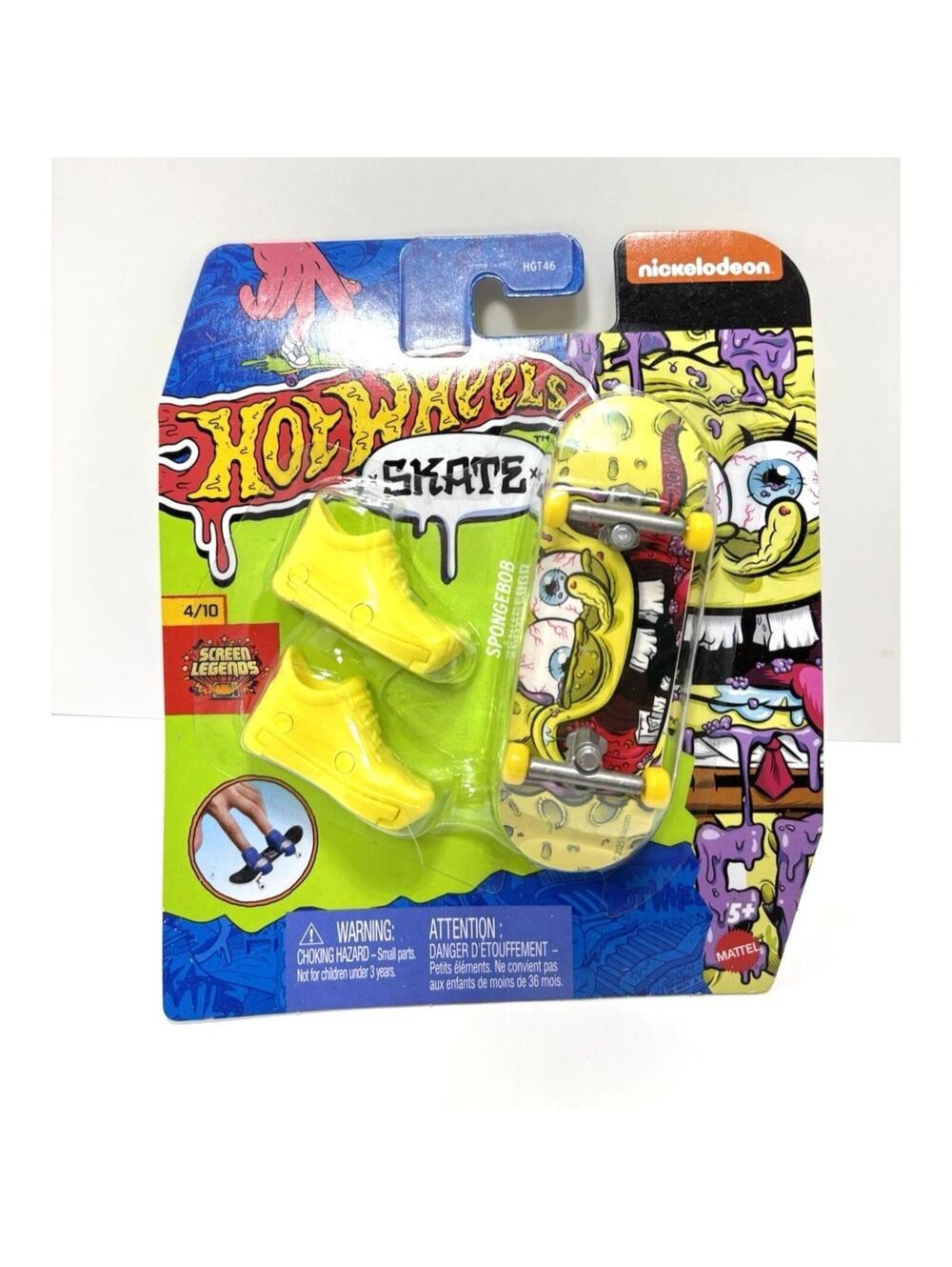Hot Wheels Skate Fingerboard SpongeBob SquarePants Edition Collectible Toy New